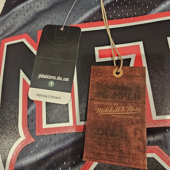 Brand new with tags New Jersey Nets Drazen Petrovic #3 Mitchell & Ness 1990-1991 - Picture 2 of 7